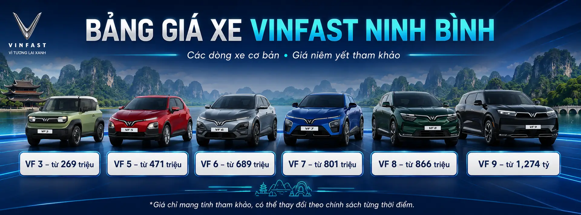 Bảng giá xe Vinfast Ninh Bình